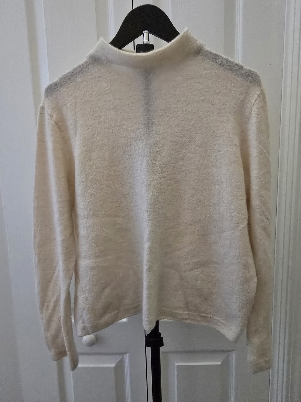 Vince Cream Cashmere Mock Neck Sweater